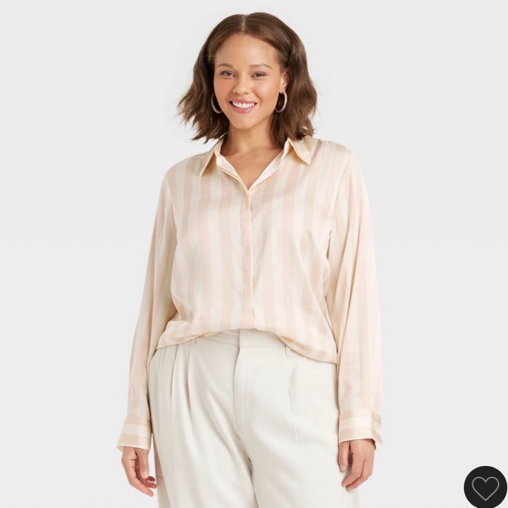 A New Day Striped Satin blouse - Picture 5 of 7